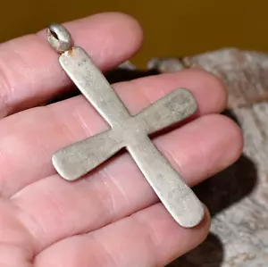 Antique Ethiopian Coptic Christian Cross Handmade Silver Pendant Ethiopia Africa - Imagen 1 de 10