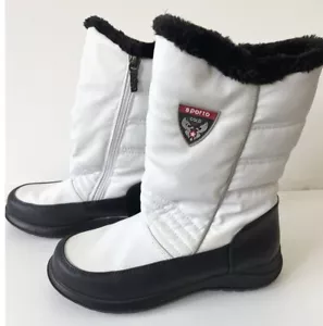 Sporto Snow Boots Women’s 6M White Nylon - Picture 1 of 10