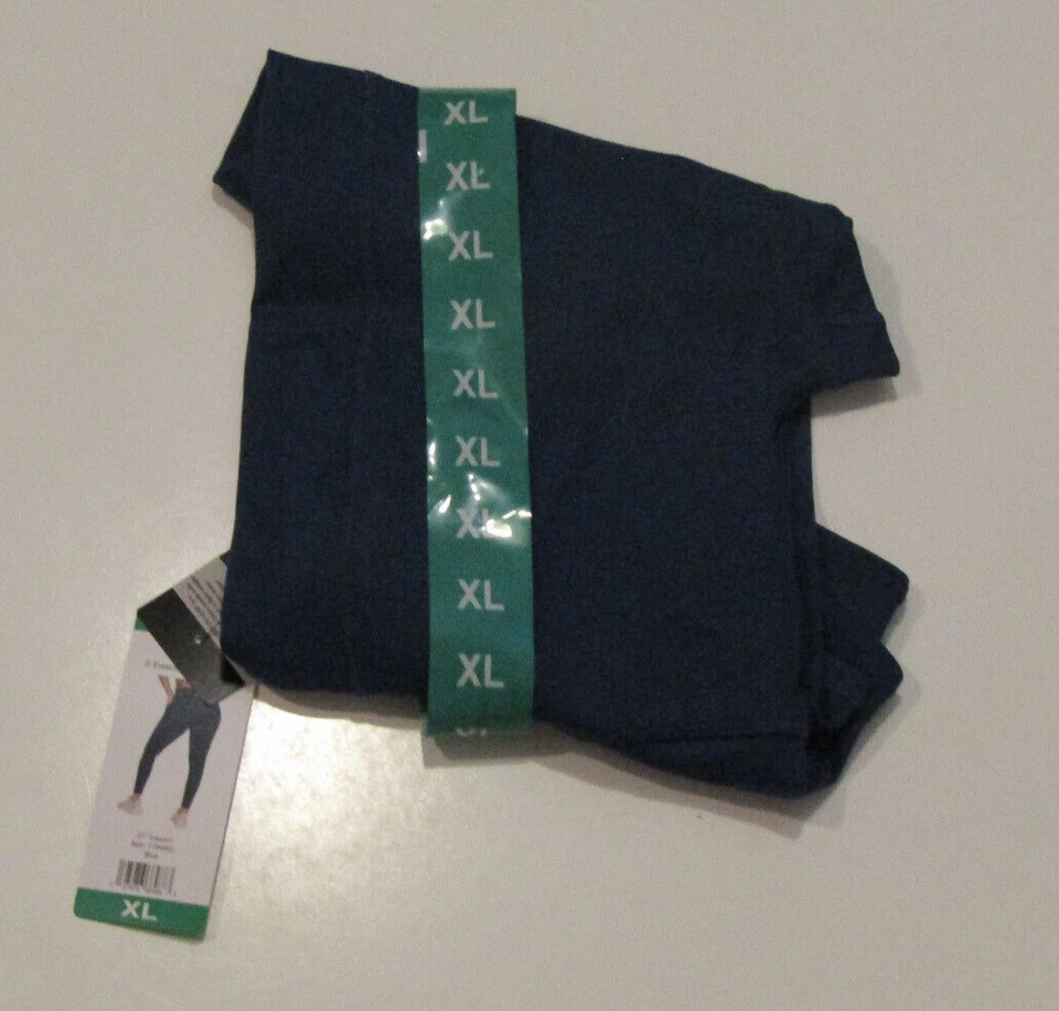 SKECHERS GO WALK 1794682 BLUE HIGH WAISTED LEGGINGS SZ M #J365