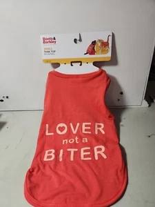 Boots & Barkley grafisches Tanktop "Lover Not a Biter" für kleine Hunde bis zu 20 Pfund Shirt - Bild 1 von 6