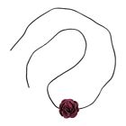 Long Velvet Flower Choker Necklace Handmade Rose Collar For Women And Girls