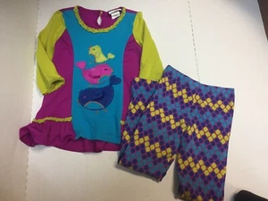 Emily Rose Turquoise, Purple, Lime Bird Set Size 7(G) - Picture 1 of 11