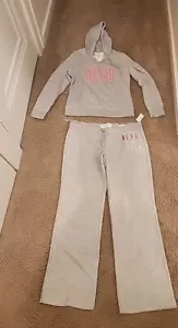 Aeropostale Aero 87 Womens Gray Sweatsuit Set Hoodie Sweatpants Size XL NEW Tags - Picture 1 of 5