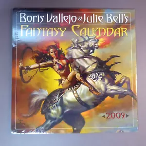 Calendario Boris Vallejo & Julie Bell's Fantasy 2009 nunca abierto todavía sellado - Imagen 1 de 2
