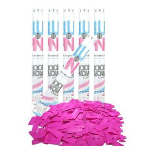 Pink Gender Reveal Confetti Cannon (6 pack) [Biodegradable] (15 inches)