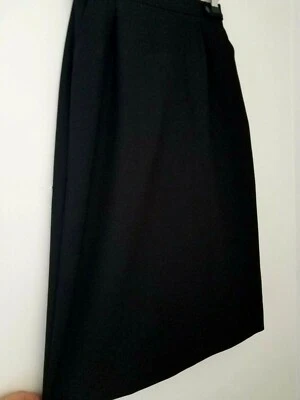 Faldas de corte de carro vintage que se ajustan a 10 bolsillos lisos negros uniforme de oficina Foto 1 de 4