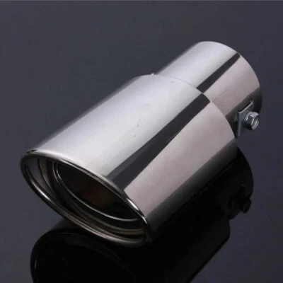 Universal Car Exhaust Tip Trim Pipe Tail Muffler Tool Stainless Steel Chrome - Image 1 of 4