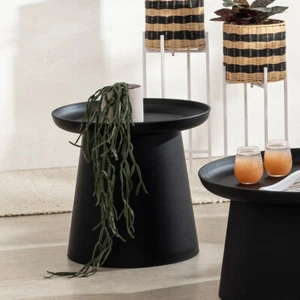 Airlie Black Outdoor Side Table - Picture 1 of 7