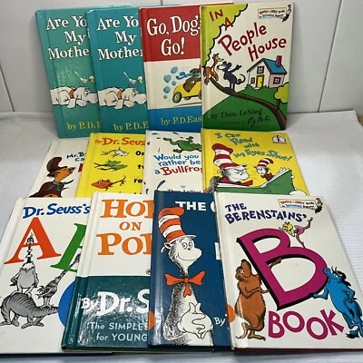12 X Vintage Dr Suess Hardcover Collectable Books UK Print Large 1960 Onwards - Image 1 of 4