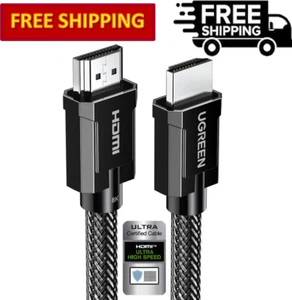 UGREEN 8K HDMI 2.1 Cable Certified 4K 240Hz 48Gbps HDCP 2.2&2.3 eARC HDR-Braided - Picture 1 of 9