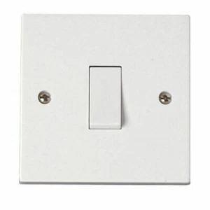 Interruptor de luz de una sola banda 1 vía 1 banda 1G 10AX interruptor de pared de plástico blanco - Imagen 1 de 2
