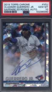 2019 Topps Chrome Sapphire Rookie Auto #VHJ Vladimir Guerrero Jr PSA 10 - Picture 1 of 2