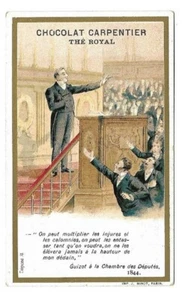 Guizot Chambre des députés 1844 - Chromo Chocolat Carpentier - Trade card - Picture 1 of 2