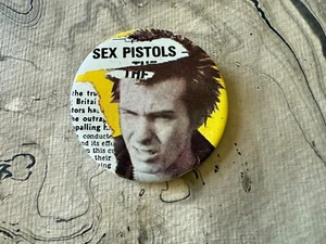 Uncommon Sex Pistols Punk Original Photo Pinback 2 1/2"" inches Sid Vicious - Picture 1 of 3