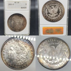 NICE 1881-S Morgan Silver $1 ANA MS-64 KVE Investments, LLC Blue Soapbox ANACS - Picture 1 of 9
