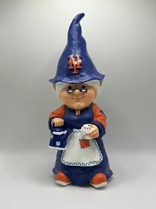 2010 New York Mets MLB dipinto a mano edizione limitata nonna gnomo giardino - Foto 1 di 8