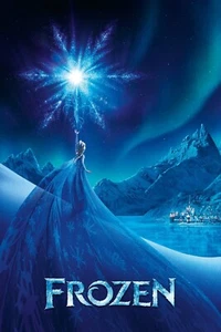 2013 Disney Frozen Movie Poster 11X17 Anna Elsa Olaf Kristoff Sven Arendelle ❄🍿 - Picture 1 of 3
