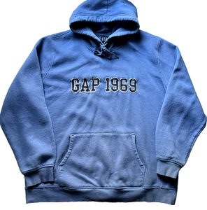 Gap Hoodie Mens 2XL Light Blue Pullover Sweatshirt 2010s VTG Embroidered Logo - Picture 1 of 8