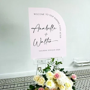 Letrero de bienvenida de boda vela personalizado de cualquier color - Imagen 1 de 7