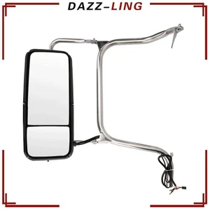 Stainless Steel Door Mirror Power Heated For Peterbilt 386 389 330  Driver Side - Picture 1 of 10