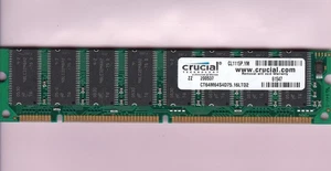 512MB PC-133 CRUCIAL CT64M64S4D75.16LTD2 MICRON PC133 SDRAM Desktop Memory Stick - Picture 1 of 2