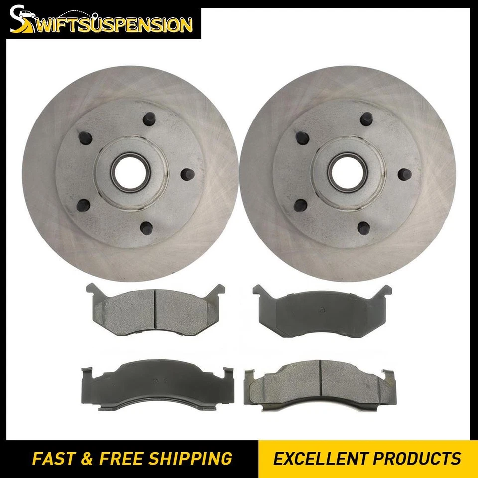 Kit de pastillas de freno delanteras y rotores de disco para Dodge B150 1994 1985 1986 1987 1988 Foto 1 de 4