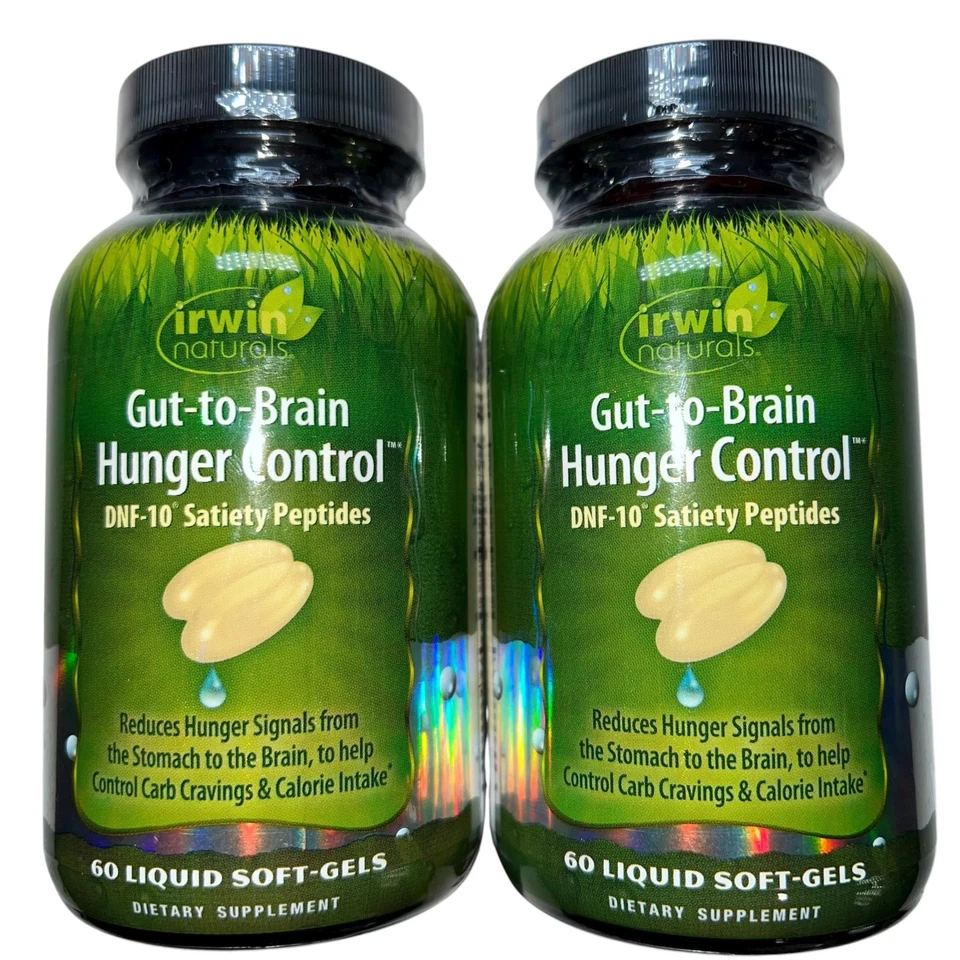 2x Irwin Naturals Intestino a Cerebro Control del Hambre 68 Cápsulas Blandas BB 10/25 Nuevo Foto 1 de 4