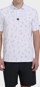 Nueva camisa polo de golf Bad Birdie con estampado de cóctel grande para hombre - Imagen 1 de 5