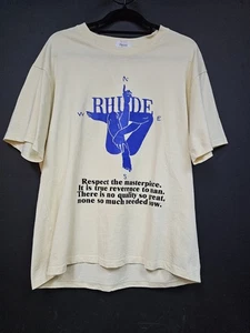 Rhude T Shirt Size Medium Excellent Condition Cream White Off White Color 🔥 - Picture 1 of 4