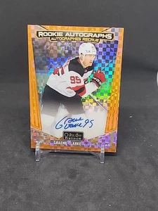 2024-25 O-Pee-Chee Platinum Rookie Autographs Graeme Clarke orange checkers /15 - Picture 1 of 2