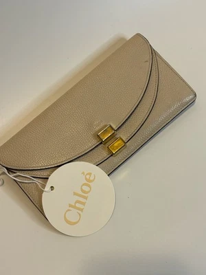 Cartera Larga CHLOE Georgia Continental Abstracta Cuero Blanco AUTÉNTICA con Certificado de Autenticidad Foto 1 de 4