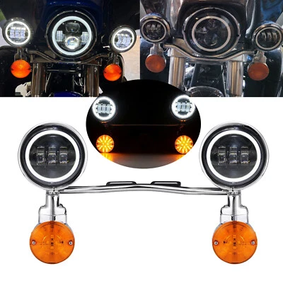 Barra de luz de señal de paso antiniebla LED de 4,5" para Kawasaki Vulcan 750 900 1500 1600 Foto 1 de 4