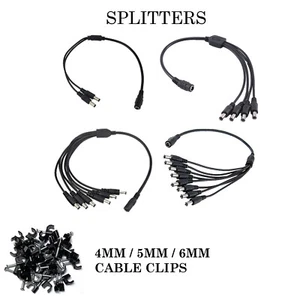 DC Power Splitter 2 4 6 8-Wege Adapter 2,1 mm 12 V Netzteil, 1-8 für alle CCTV DVRs - Bild 1 von 10
