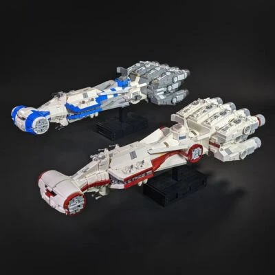Modubrix Mocs Building Blocks CR90 Corvette Tantive & Liberator Set Bricks Toys - Image 1 of 4