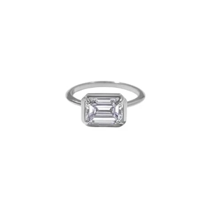 950 Platinum 2.00 Karat Igi GIA Kunstdiamanten Grown Smaragd Schnitt Diamant Mit - Bild 1 von 8