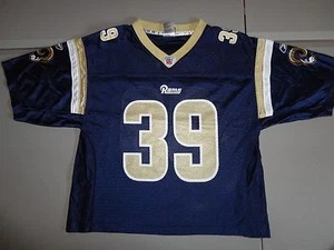Reebok St Louis Rams #39 Steven Jackson NFL Screen SHORT Jersey Youth XL EXCEL - Picture 1 of 5