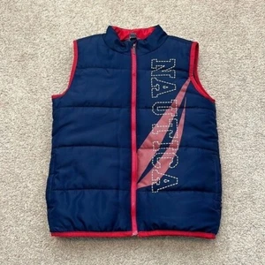 Nautica Blue and Red Puffer Vest Boys Size 6 - Picture 1 of 7