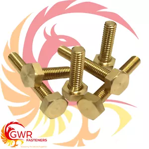 2BA 4BA 5BA 6BA 8BA 10BA Brass Hexagon Head Screws - Hex - BA - Fully Threaded - Picture 1 of 3