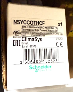 SCHNEIDER NSYCCOTHCF SIM THERMOSTAT (NC HEAT) RED (F) NEW IN BOX READY TO SHIP - Picture 1 of 1