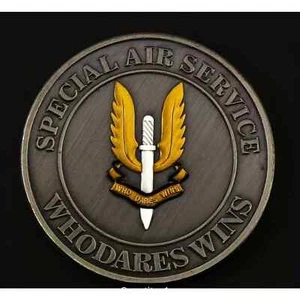 British Army UK Special Air Service WHO DARE WINS Kill or Capture Challenge Coin - Picture 1 of 5