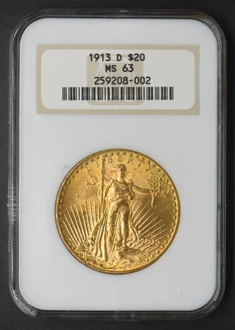 1913-D Saint Gaudens Fatty Holder NGC MS63 Gold Double Eagle - COINGIANTS Cover