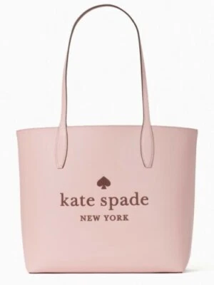 Kate Spade Large Reversible Leather Tote Pink Burgundy with Pouch K4742 $329 F - Image 1 of 4