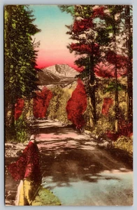 Mt. Ypsilon from High Drive ESTES PARK Colorado Hand Colored c1928 - Picture 1 of 2
