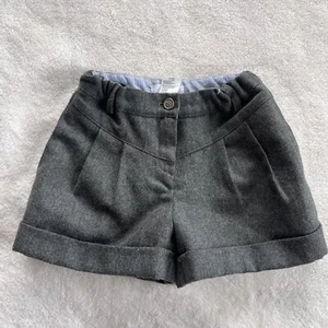 Jacadi Paris 04A Boy Girl Unisex Wool Blend Gray Shorts Adjustable Waist - Picture 1 of 10