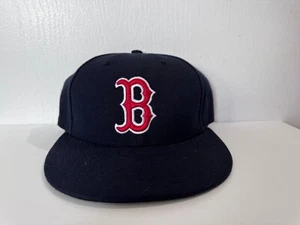 New Era 59Fifty Boston Red Sox Fitted Hat Navy Red Men's Baseball 7 1/8 Cap - Picture 1 of 2