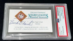 Buck O'Neill "Negro Leagues Chairman" Signed Autographed Team Business Card PSA - Picture 1 of 3