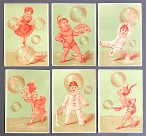 Tarjetas coleccionables cromolitográfico Group of Six Hall & Stephen Nueva York c.1890 - Imagen 1 de 6