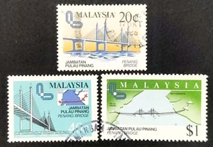 Malaysia 1985 Opening Of Penang Bridge Complete Set - 3v Used  - Picture 1 of 2