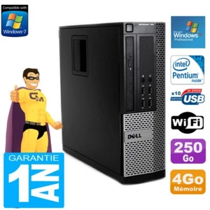 PC Dell 790 SFF Intel G630 4Go Disque Dur 250Go Graveur DVD Wifi Windows XP Pro - Photo 1/3