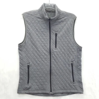 Мужской жилет J Crew средний серый стеганый с карманами на молнии классический ложный вырез на молнии - Изображение 1 из 4